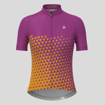 Women's Gradient Triangle Cycling Jersey - Purple/Mustard
