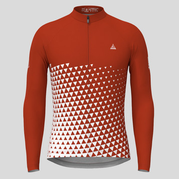Gradient Triangle Men's LS Cycling Jersey - Brick