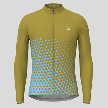 Gradient Triangle Men's LS Cycling Jersey - Fern/Blue