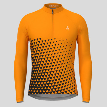 Gradient Triangle Men's LS Cycling Jersey - Orange