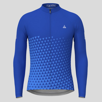 Gradient Triangle Men's LS Cycling Jersey - Blue