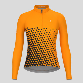 Women's Gradient Triangle LS Cycling Jersey - Orange