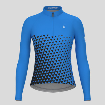 Women's Gradient Triangle LS Cycling Jersey - Blue