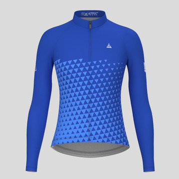 Women's Gradient Triangle LS Cycling Jersey - Blue