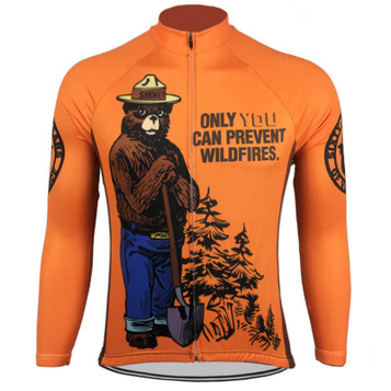 Smokey Bear Prevent Wild Fires Retro Long Sleeve Cycling Jersey Smokey Bear Prevent Wild Fires Retro Long Sleeve Cycling Jersey