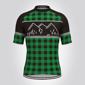 FC Classic Lumberjack Men's Cycling Jersey Green Black FC Classic Lumberjack Men's Cycling Jersey Green Black