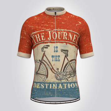 The Journey is The Destination Cycling Jersey Red The Journey is The Destination Cycling Jersey Red