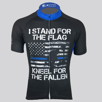  World Jerseys Thin Blue Line Men's Road Cycling Jersey