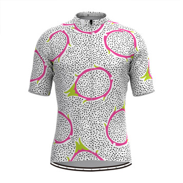 Men's Pitaya Fruit Print Cycling Jersey