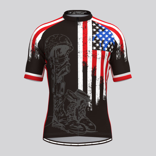 Honor The Fallen USA Flag Cycling Jersey | Freestylecycling.com