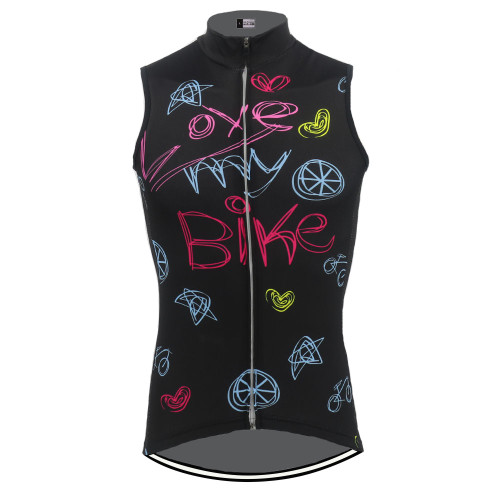Love My Bike Women's sleeveless Cycling Jersey
