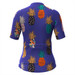 Women's Multicolor Pineapple Print Cycling Jersey-Purple