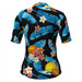 Women's Tropical & Floral Print Hawaiian Cycling Jersey Blue Black Women's Tropical & Floral Print Hawaiian Cycling Jersey Blue Black