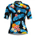 Women's Tropical & Floral Print Hawaiian Cycling Jersey Blue Black Women's Tropical & Floral Print Hawaiian Cycling Jersey Blue Black