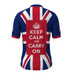 UK Flag Keep Calm And Carry On Men's Cycling Jersey