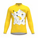 Men's France Cycling Event Classic Color LS Jersey Yellow Men's France Cycling Event Classic Color LS Jersey Yellow