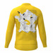 Men's France Cycling Event Classic Color LS Jersey Yellow Men's France Cycling Event Classic Color LS Jersey Yellow