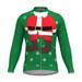 Santa Ugly Christmas Sweater LS Cycling Jersey Green