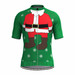 Santa Ugly Christmas Sweater Cycling Jersey Green Santa Ugly Christmas Sweater Cycling Jersey Green