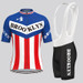 Retro Brooklyn Team Men's Cycling Kit Blue Red Retro Brooklyn Team Men's Cycling Kit Blue Red