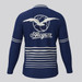 Retro Paris Roubaix Men's LS Cycling Jersey Blue