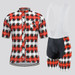 Plaid Checkered Shirt Men's Cycling Kit Red