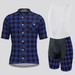 Plaid Checkered Shirt V2 Men's Cycling Kit Blue