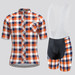 Plaid Checkered Shirt V14 Men's Cycling Kit
