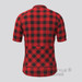 Plaid Checkered Shirt V1 Men's Cycling Jersey Red