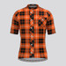 Plaid Checkered Shirt V3 Men's Cycling Jersey Orange