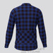 Plaid Checkered Shirt V2 Men's LS Cycling Jersey Blue
