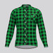 Plaid Checkered Shirt V2 Men's LS Cycling Jersey Green