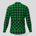 Plaid Checkered Shirt V2 Men's LS Cycling Jersey Green