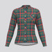 Plaid Checkered Shirt V28 Women's LS Cycling Jersey