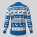 Men's Classic Ugly Christmas sweater LS Cycling Jersey - Blue