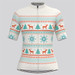 Women's Classic Ugly Christmas sweater Cycling Jersey - Beige