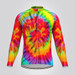 Men's Novelty Tie Dye LS Cycling Jersey - Moondance Men's Novelty Tie Dye LS Cycling Jersey - Moondance