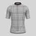 Stripes Plaid Men's Cycling Jersey - White/Black