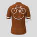Biking Smile Emoji Men's Cycling Jersey - Brown