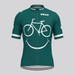 Biking Smile Emoji Men's Cycling Jersey - Dark Green
