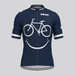 Biking Smile Emoji Men's Cycling Jersey - Navy