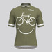 Biking Smile Emoji Men's Cycling Jersey - Olive