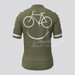 Biking Smile Emoji Men's Cycling Jersey - Olive