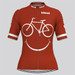 Women's Biking Smile Emoji Cycling Jersey - Brick