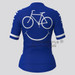 Women's Biking Smile Emoji Cycling Jersey - Blue