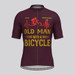 Old Man Bike Heartbeat Men's Cycling Jersey - Black