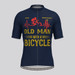 Old Man Bike Heartbeat Men's Cycling Jersey - Black