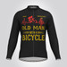 Old Man Bike Heartbeat Men's LS Cycling Jersey - Black