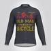 Old Man Bike Heartbeat Men's LS Cycling Jersey - Black