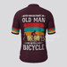 Old Man Bike Adventure Men's Cycling Jersey - Black